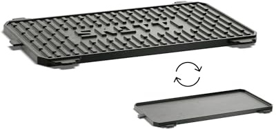SKOTTI® Kast Gusseisen Grillplatte - Plancha für den SKOTTI Grill | Massive gusseiserne Grillplatte für Fleisch, Fisch und Gemüse - ideales SKOTTI Grill Zubehör für Camping und Outdoor-Grillen
