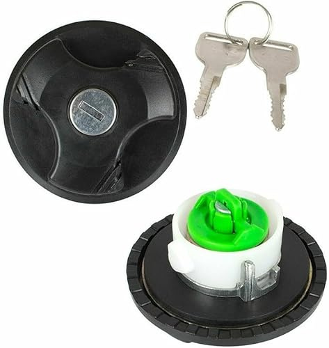 Joy Car Ornament Tankdeckel abschließbar mit 2 Schlüsseln, passend für Fiat Panda 1991–2012, ersetzt 1740017, Schwarz, Kunststoff, Auto und Nutzfahrzeuge