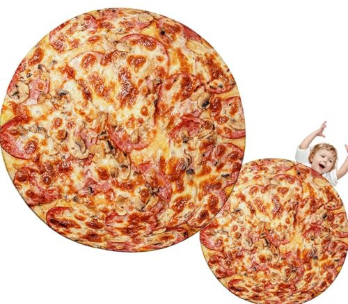 Generisch Gemütliche Überwurfdecke, Picknickdecken - Kreative Lebensmitteldecke | Lustige Tortilla-Decke, rund, tragbar, rund, Wickeldecke, Picknickdecke