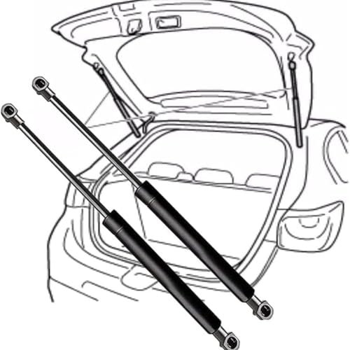YUEDAM 2 Stück Automotive Kofferraum Stoßdämpfer Gasfeder für Vw Touran (1T Facelift 2010) 2010-2015, Heckklappe Dämpfer Lift Unterstützung Hydraulische Stange Zubehör