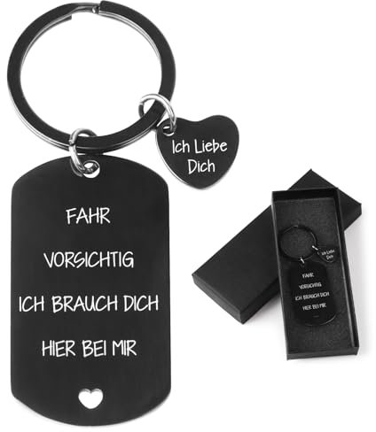 MEJOSER Schlüsselanhänger Auto Motorrad Männer, Glücksbringer Fahr Vorsichtig, Drive Safe Geschenke für Freund Partner Ehemann, Adventskalender Füllung 2025, Führerschein Bestanden Geschenk für Ihn