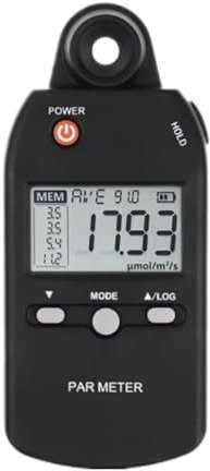 Lumen Meter, PAR Meter Lux Meter PPFD Sensor Full-Spectrum User-Friendly Record Function Indoor Outdoor Plant Light Meter Wide Range of Application