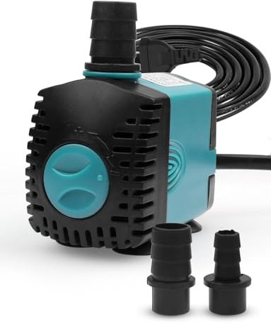 Pompa ad Acqua Sommergibile Ultra-Silenzioso Pompa per acquario Pompa per stagno subacquea per stagno, acquario con fontana HMAX 2.0m, (1200L/H, 25W)