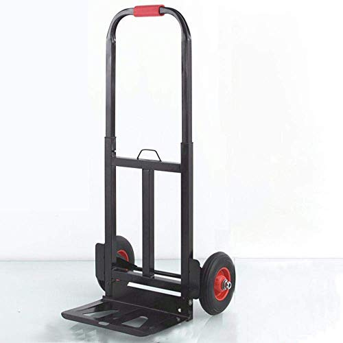 Iron Folding Sack Trolley Duty with Anti Puncture Rubber Wheels and 150 kg Capacity Folding Shopping Bag with Wheels for Luggage,Travel