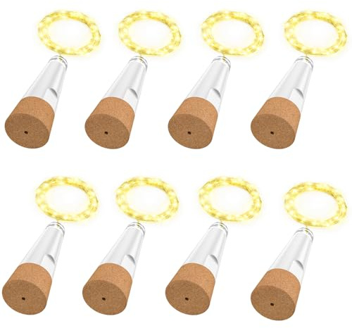 OUSMIN Luci della stringa, luci della bottiglia di vino ricaricabili USB con sughero, versione 2024 USB Fairy Light per il partito di Natale