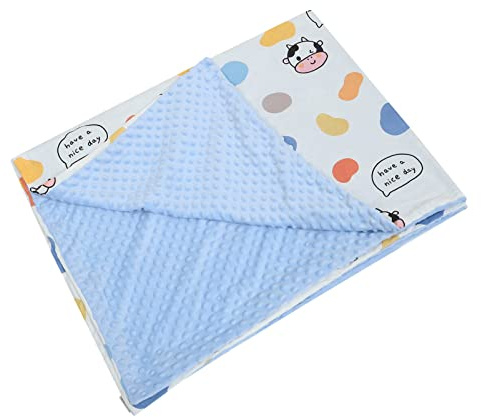 Milisten Babydecke mit Cartoon-motiven Babybettdecke Atmungsaktiv und Warm für Jungen und Mädchen Verstärkte Nähte Geeignet als Wiegendecke oder Reisedecke