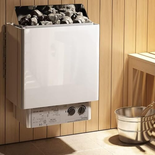 ylpddmm Estufa de Sauna de 3-9 kW con Control táctil, Calentador eléctrico de Sauna,con Controles Integrados, Temporizador de 3 Horas y Temperatura Ajustable para máx. 100℃,8KW