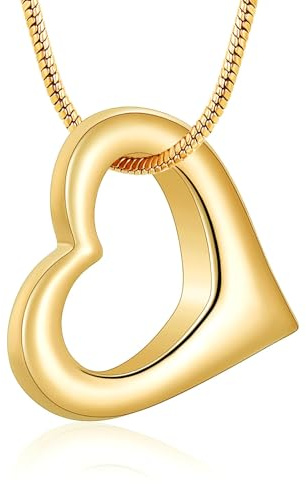 Minicremation Urnen-Schmuck für Asche, Herz-Urnen-Halskette für Asche für Damen und Herren, Beerdigung, Gedenkschmuck, um Anhänger in Ihrer Nähe zu halten