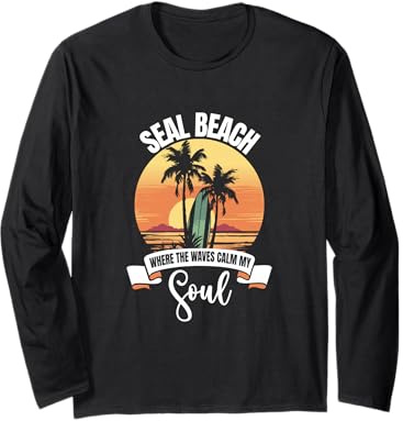 Waves - Seal Beach Long Sleeve T-Shirt
