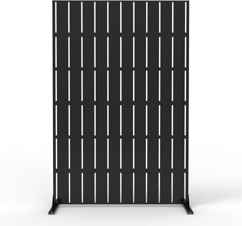 GarveeMore Paravent 3-Teilig Sichtschutz Outdoor Indoor Raumtrenner Terrasse Balkon Sichtschutzwände & -Paneele Freistehende Trennwand Mit Ständer Dekorativer Garten-Sichtschutz, 120x180Cm