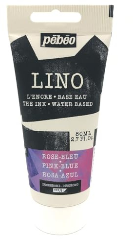 Pebeo Linoldruck, Tinte (auf Wasserbasis), 80 ml, Duochrome (polarisiert), Rosa/Blau 23