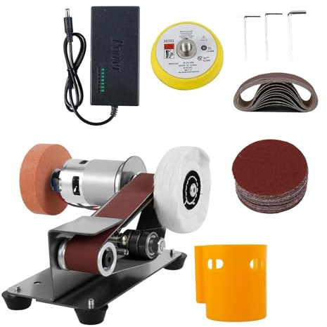 Mini Ponceuse Électrique 3 En 1, Moteur À 7 Vitesses, Réglage De La Courroie For Le Polissage Fin Des Métaux, Coupe-bijoux, Outil Domestique Largement Utilisé