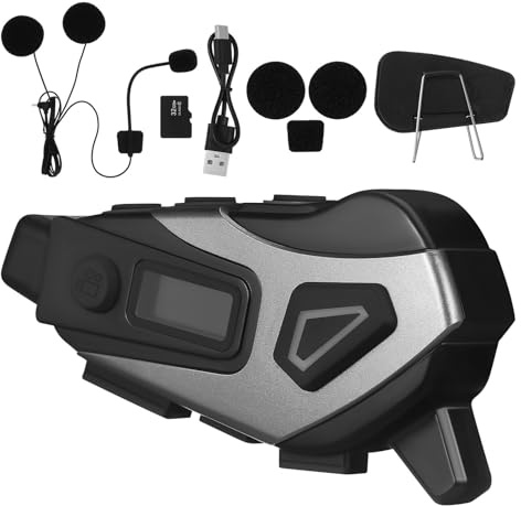 Cabilock 1200mah Auriculares Inalámbricos para Casco Altavoz para Casco Auriculares para Motocicleta Accesorio para Motocross Uso Mientras Conducir Scooter Material Resistente Micrófono De