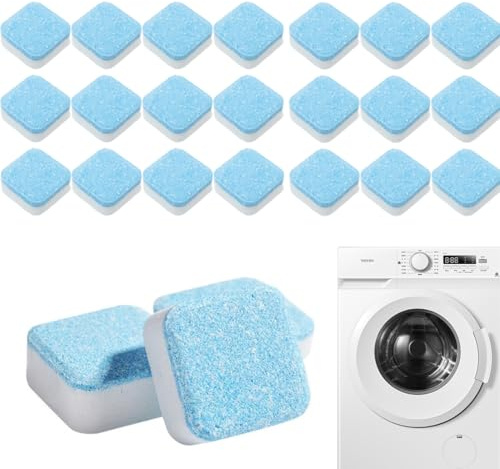 Teegxddy 24 PCS Washing machine cleaner Gegen Gerüche und Kalk in Waschmaschinen und Geschirrspülern