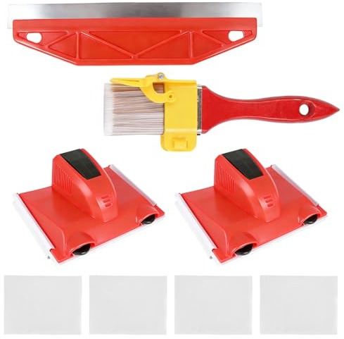 4 pièces d'outils de bordure de peinture, outils de bordure pour peintres, parfaits pour les bords avec 2 tampons de rechange, pinceaux, protection anti-peinture, obtenez des bords impeccables sur les