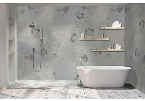Durapanel Natural Waterproof Wall Panel, Veneto Concrete, Square Edge, 2400 x 1200mm, 9mm Plywood Core with HPL Surface