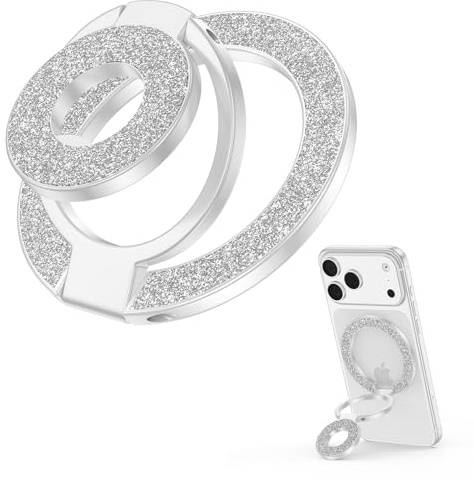Handy Ring Halterung Magnetisch für MagSafe Fingerhalter für iPhone 17 Pro 16 15 14 13 12, Ringhalter Ständer Handy Griff Halter für Samsung S26 S25 S24 S23 S22 A17 A16 A56 A55 A36 mit MagSafe Zubehör