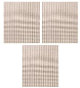 HEALEEP Alfombrillas para Barbacoa Reutilizables Antiadherentes, Resistentes al Calor 30x40 Cm, 3 Unidades Marrón, Esterillas para Hornear y Asar al Aire Libre, Aptas para Verduras,