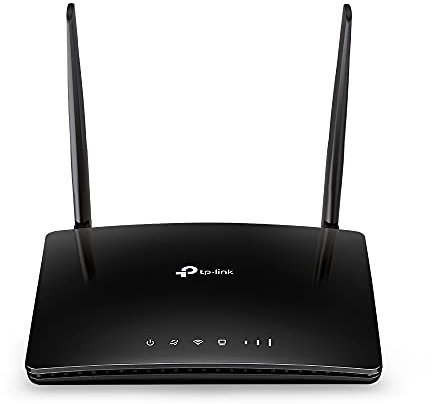 TP-Link Archer MR400 AC1200 Dual Band 4G Mobile Wi-Fi Router, SIM Slot Unlocked, No Configuration Required, Removable Wi-Fi Antennas, UK Plug , black