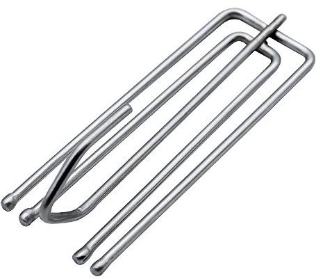 SPTwj 25 Stück Gardinenhaken Edelstahl Vorhänge Haken Faltenhaken für Gardinenringe Gardinen Haken Vorhang für Falten Faltenlegehaken Metall Gardinenhaken Zum Einhängen für Schiene - Silber