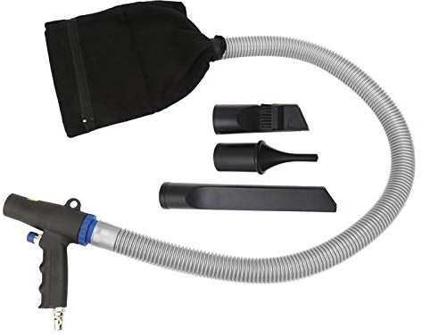 Compressed Air Duster, 2 in 1 Air Blower & Air Vacuum Cleaner, Multifunctional Pneumatic Cleaning Tool with Extension Nozzle, for Chips, Fragments, Dust