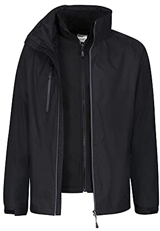 Regatta Herren Professional Men's Honestly Made Recycled 3 in 1 Waterproof Jacket Jacke, Schwarz, XS