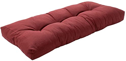 FUNHOME Outdoor Bench Cushion 42 x18 inch with Non-Slip Grips,Water Resistant Porch Swing Cushion,Bench Pillow Pads,Tufted Cushions for Patio Garden Furniture,42 Seat Cushions(Dark Red)