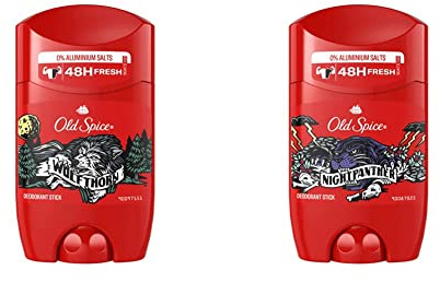 Old Spice Wolfthorn & Nightpanther Deodorant Stick Ohne Aluminium | 50ml Deo für Männer Mit Langanhaltendem Duft