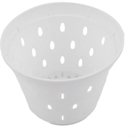 FUBESK Pots de fleurs avec trous de drainage et soucoupes, 14 cm en plastique transparent et respirant, pour Penoy, rose, aloès, lys de la paix, pour intérieur et extérieur (1 pièce)
