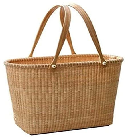 Picknickkorb Picknick Korb Rattan-Picknickkorb Rattan-Aufbewahrungskorb Outdoor-Picknickkorb Tragbarer Aufbewahrungskorb Picknickkörbchen