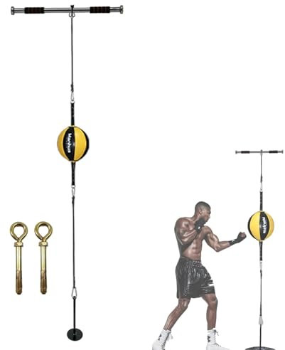 Quiet Punch Doorway Boxsack, Doppelendsack & Boxreflexball For Türrahmen, Decke, Boden, Hängender Relief-Stress-Fitness-Entlüftungsball, Aufblasbarer Trainings-Schlagsack For Fitnessstudio/Zuhause