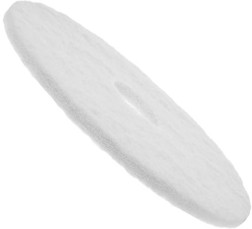 KOMBIUDA Tampon de Nettoyage de Sol Blanc 43 Cm pour Polisseuse de Sol, Disque de Polissage Réutilisable Compatible Parquet Carrelage, Patin Haute Performance pour Nettoyage Industriel