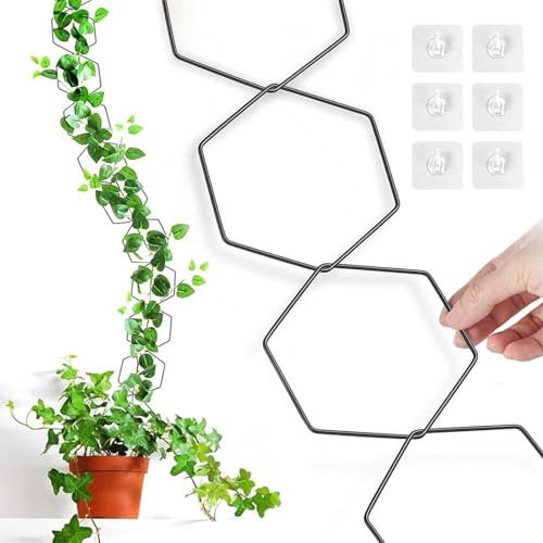 1 set di 18 tralicci a catena fai da te per piante rampicanti, ideale per filodendro e altro ancora, telaio in metallo rivestito, perfetto per giardinieri e amanti delle piante, ideale come regalo di