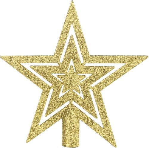 SULOLI Estrella para Àrbol de Navidad，Estrella Brillante Oro，Estrella para Àrbol de Navideña para Decoración，Hogar，Fiestas