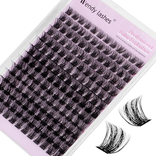 WENDY LASHES Wimpern Extensions D Curl DIY Cluster Wimpern style C9 | Wiederverwendbare Wimpernverlängerung Wimpern Einzeln Zu Hause, DIY Wimpernverlängerungen Für Anfänger 10-18 Mix