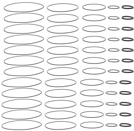 Toddmomy Kassettenrekorderriemen mit 100 Stück Gemischte Flachgummiriemen aus Gummi Flexible Größen bis 190mm und Stabile Traktion für Audiogeräte Reparatur und Wartung