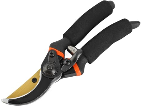 Headerbs Forbici da Potatura da Giardino, Lama in Acciaio Al Carbonio SK5 con Impugnatura Ergonomica, Tagliarami Professionale per Arbusti Bonsai Erbe e Piante da Fiore Forbici da Giardinaggio da