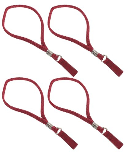 Garneck Lot de 4 Dragonnes pour Canne de Marche Réglables Rouges, Cordons Antidérapants Légers et Solide, Accessoires pour Personnes Âgées, Compatibles de Randonnée et Cannes de Marche