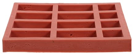 Healeved Moule en Silicone Réutilisable pour Mini-Briques de Construction, Kit de 12 Pièces Briques Longues et Carrées, Haute Élasticité et Démoulage Facile pour Modélisme et Maquettes