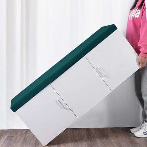 GUOLIXIA Bierbankauflage Gepolstert 36 x 180 cm Unterseite Antirutsch Abnehmbarem Gartenbankauflage rutschfeste mit Reißverschluss für Outdoor, Terrasse, Drinnen, Grün