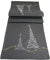 khevga Tischläufer Tischdecke Weihnachten modern in Grau mit Stickerei Gold Silber (Grau_Baum)