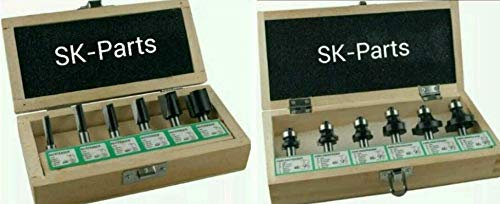 Edessö HW Jeu de 6 fraises à rainurer avec tranchant de base et jeu de fraises arrondies SKMIX