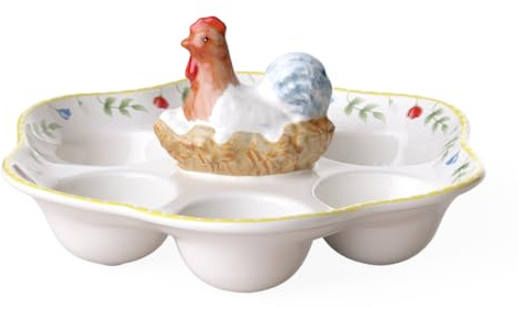 Villeroy & Boch – Spring Awakening äggtallrik Tupp och höna 20 cm vit/flerfärgad, påskdekoration, dekoration påsk, påskdekoration, premium porslin