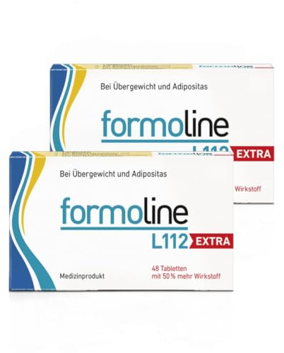 formoline L112 EXTRA: Kalorienmagnet zum Abnehmen, mit Wirk-Ballaststoff L112 auf natürlicher Basis zur Gewichtsreduktion & -kontrolle, 2x48 Tabletten