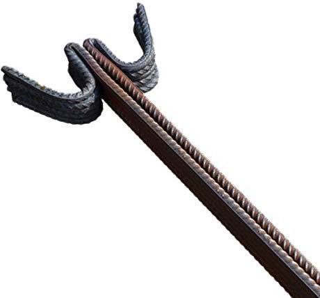 Pack of 20 ~ Ribbed Steel Metal Barrier Fencing Fence Pins Stakes 9mm x 1250mm ~ Temporary Event Construction Gardening Garden