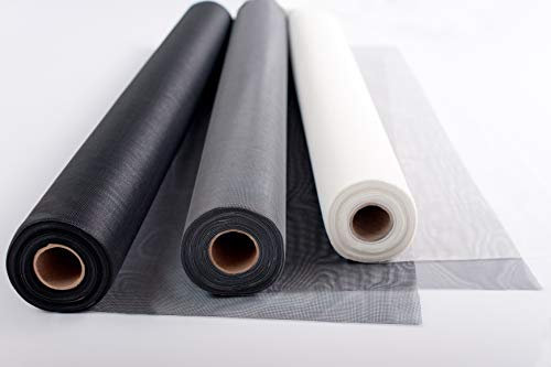 TESO Insektenschutz Gaze - Mückenschutz - Fliegengitter - UV-Beständig - mit PVC Beschichtung - einzeln verpackt (Schwarz, 140 x 150cm)