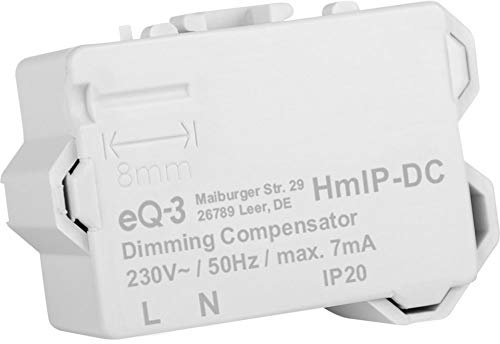 Homematic IP Dimmerkompensator | Smart Home, beseitigt Störungen und sorgt für eine ruhige Lichtstimmung in Verbindung mit Dimmaktoren, 155402A0