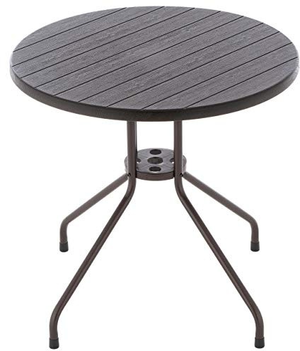 Nexos Bistrotisch MINORI im Holz Design – Farbe: Braun - Ø 80 cm