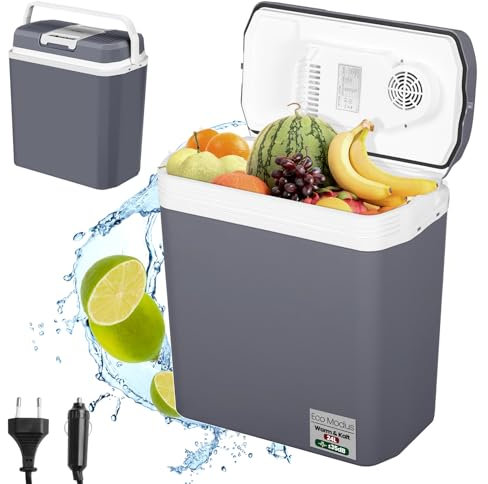 WOLTU Glacière électrique Mini Réfrigérateur 22L Isotherme Chaud/Froid, 12V et 230V pour Voiture et Camping Gris