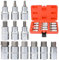 Drado 12pcs Embouts de Tournevis Allen Hex Socket Set 1/2 Premium S2 Alloy Steel Jeu de douilles en alliage d'acier, 5-22 mm